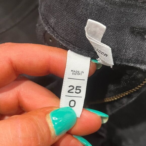 LOFT Womens Straight Jeans Mid Rise Denim Cotton Blend Stretch Black Size 25 - Picture 8 of 13